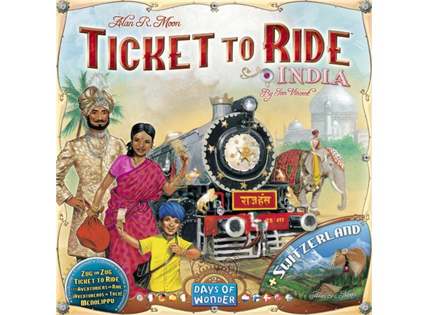 Ticket to Ride Map Coll 2 India/Switzerl Map Collection 2 Utvidelse